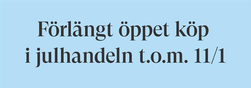 Förlängt öppet köp julhandeln t.o.m. 11/1